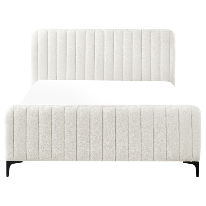 Senge Boucle Lunan 140x200 cm Hvid
