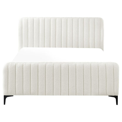 Senge Boucle Lunan 140x200 cm Hvid