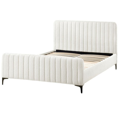 Senge Boucle Lunan 140x200 cm Hvid
