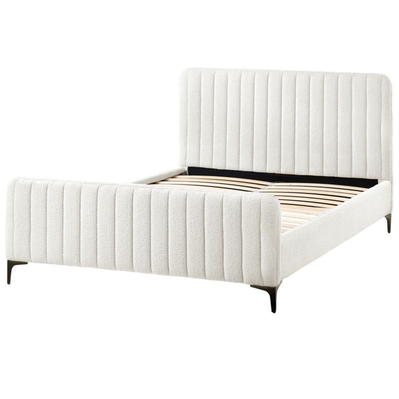 Senge Boucle Lunan 140x200 cm Hvid