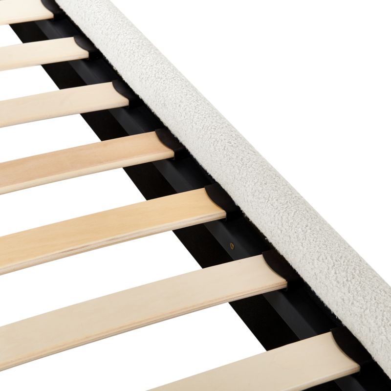 Senge Boucle Lunan 140x200 cm Hvid