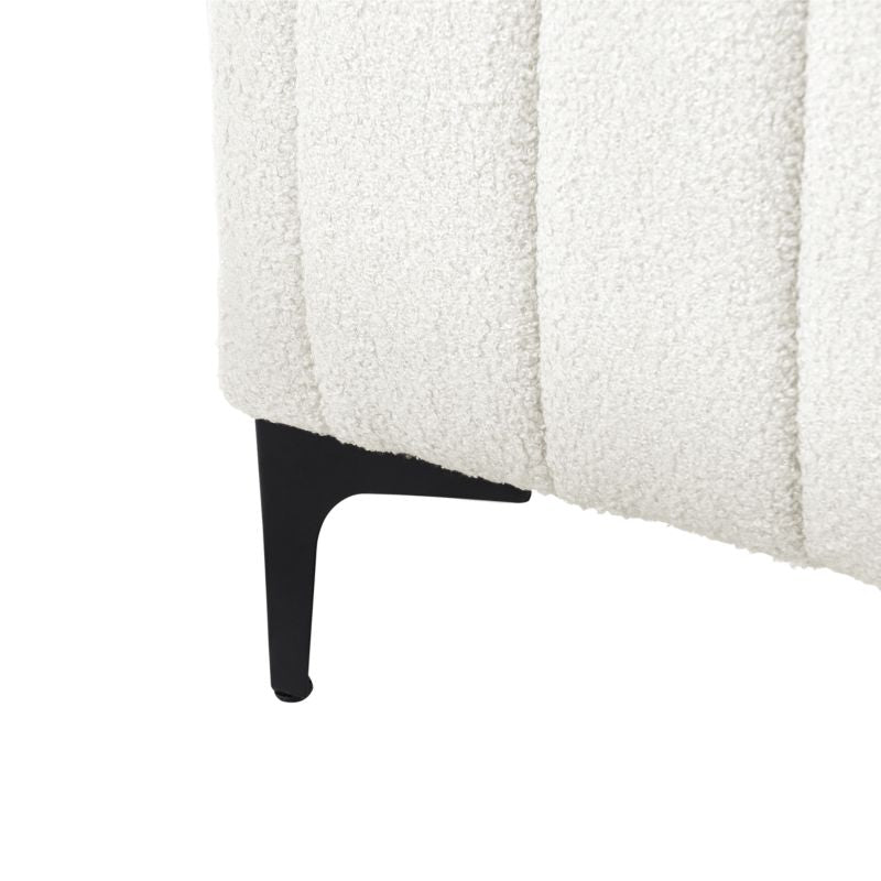 Senge Boucle Lunan 140x200 cm Hvid