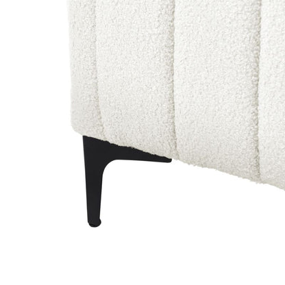 Senge Boucle Lunan 140x200 cm Hvid