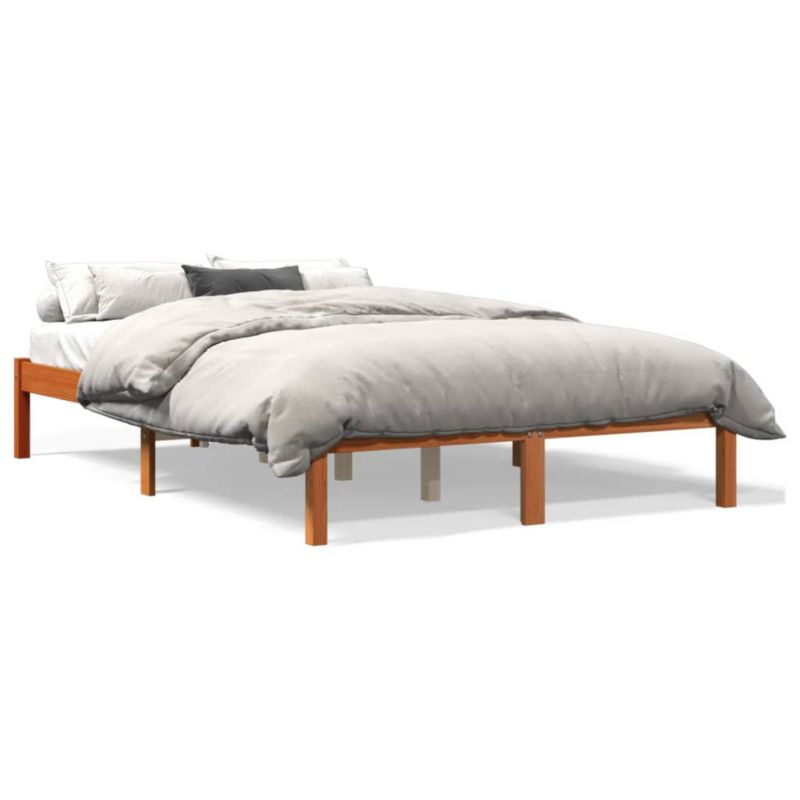 Træseng 140x200 cm Brun WM-844857