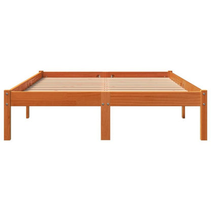 Træseng 140x200 cm Brun WM-844857