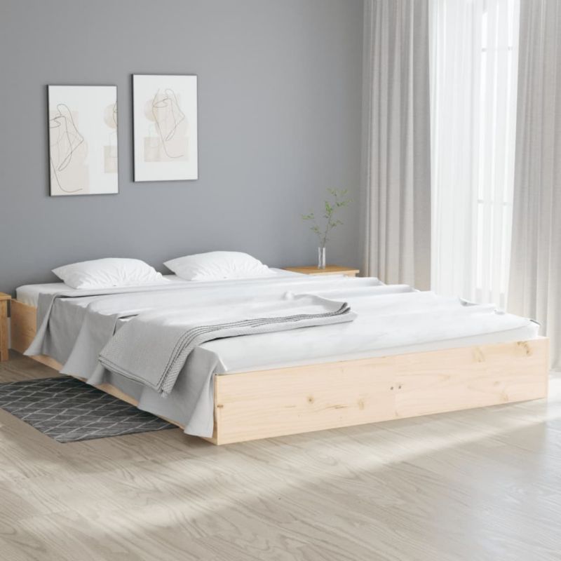 Træseng 140x200 cm Brun WM-820042