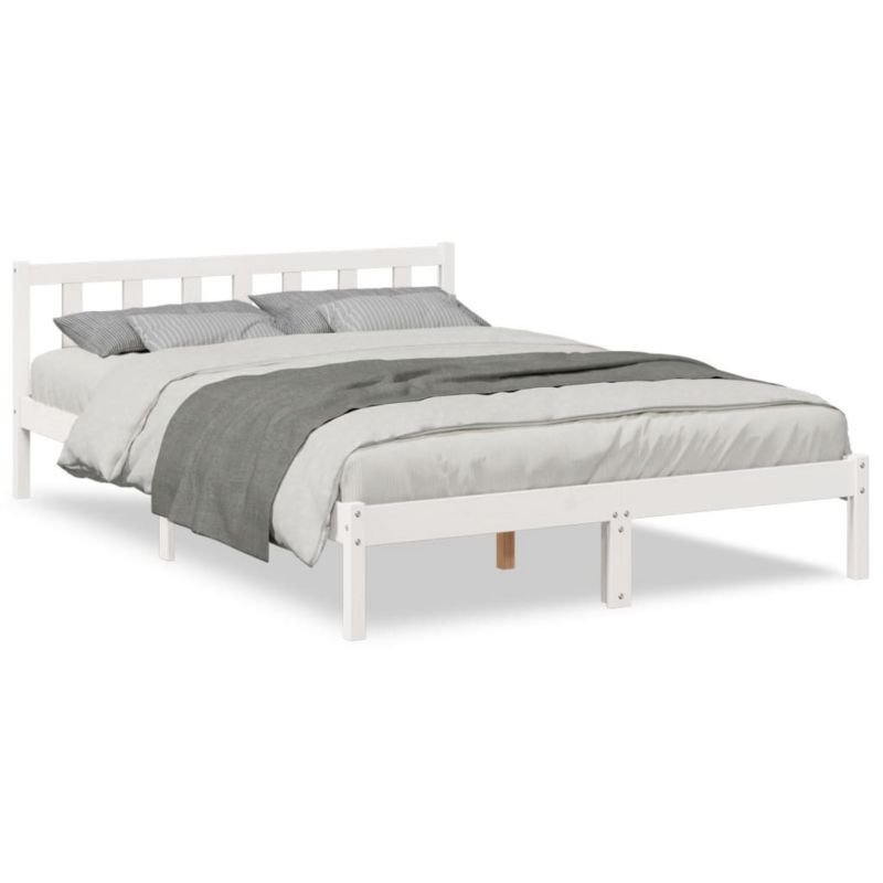 Træseng 140x220 cm Hvid WM-852449