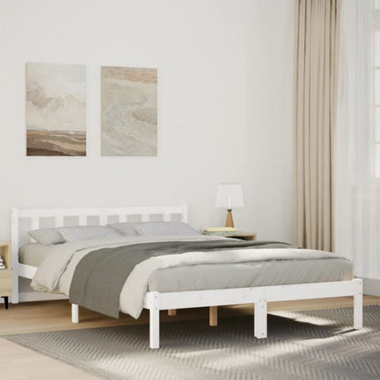 Træseng 140x220 cm Hvid WM-852449