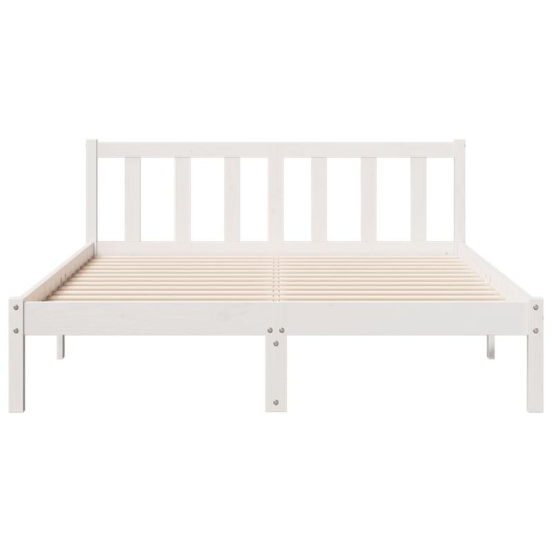 Træseng 140x220 cm Hvid WM-852449