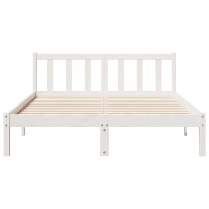 Træseng 140x220 cm Hvid WM-852449