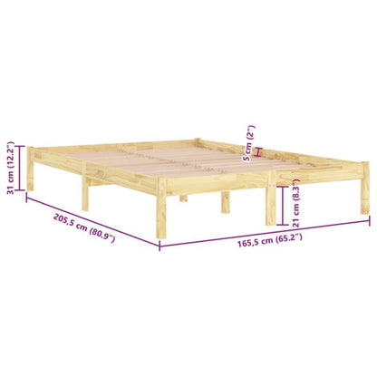 Træseng 160x200 cm Brun WM-810027