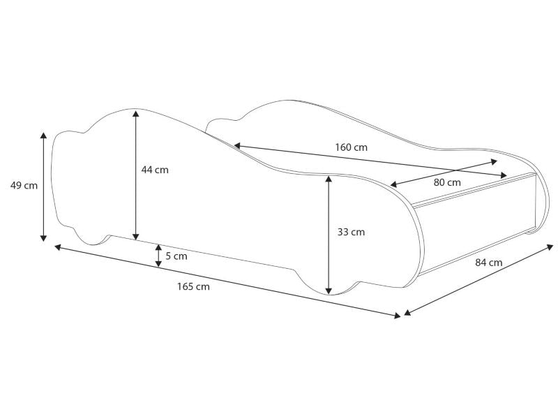 Børneseng Batcar 160x80 cm Flerfarvet