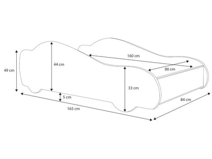 Børneseng Batcar 160x80 cm Flerfarvet