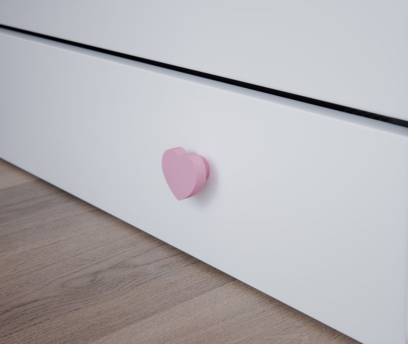 Børneseng EMMA 160x80 cm Hvid med Rosa