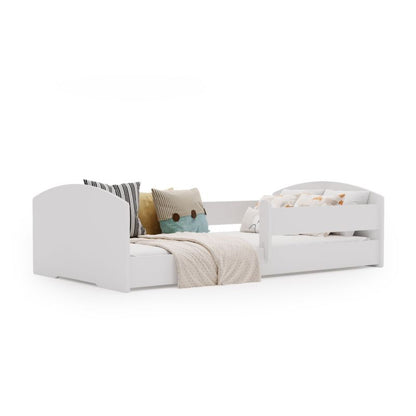 Børneseng KOBI Montessori LEO 160x80 Lav Seng med Madras og Gelænder