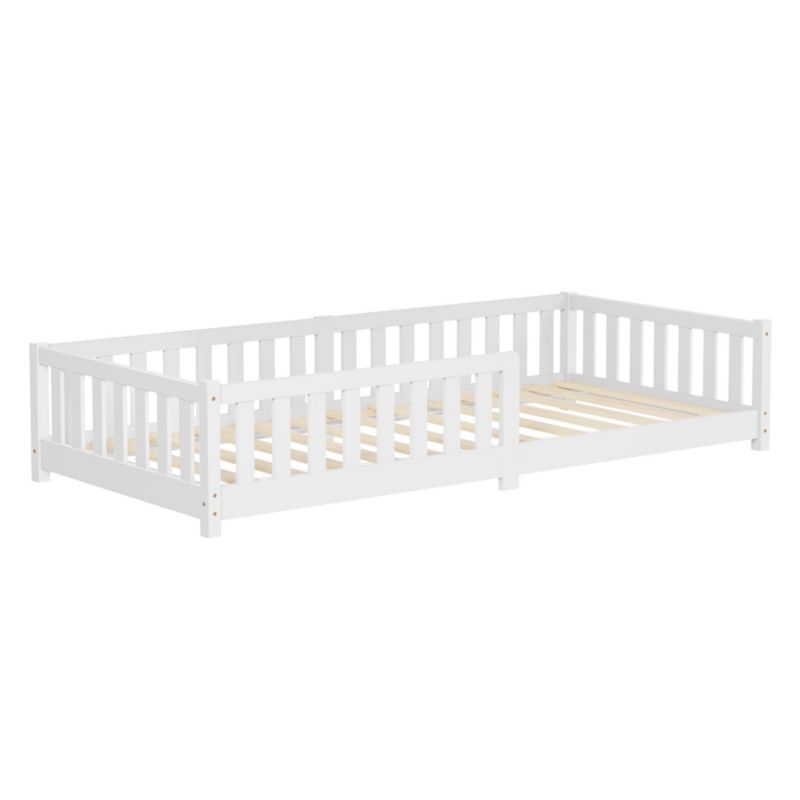 Børneseng ML Design 90x200 cm Hvid Gulvmodel Montessori