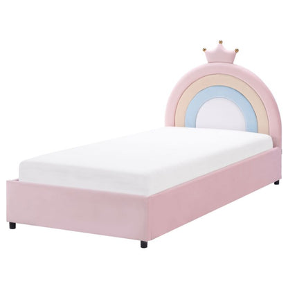 Børneseng med Opbevaring Grisetot Velour Rosa 90x200 cm