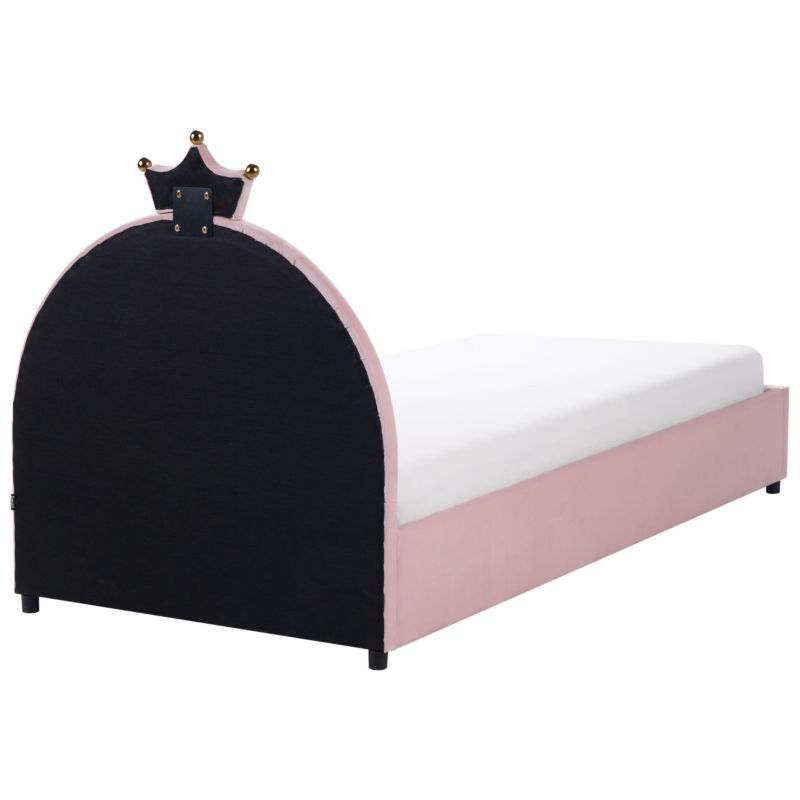 Børneseng med Opbevaring Grisetot Velour Rosa 90x200 cm