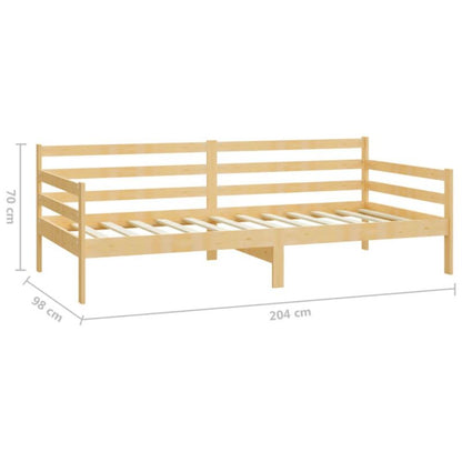 Dagbriksseng 204x98x70 cm Fyrretræ Multifunktionel