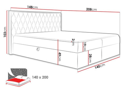 Kontinentalseng Wood 6 140x200 cm Eg Lancelo Antracit