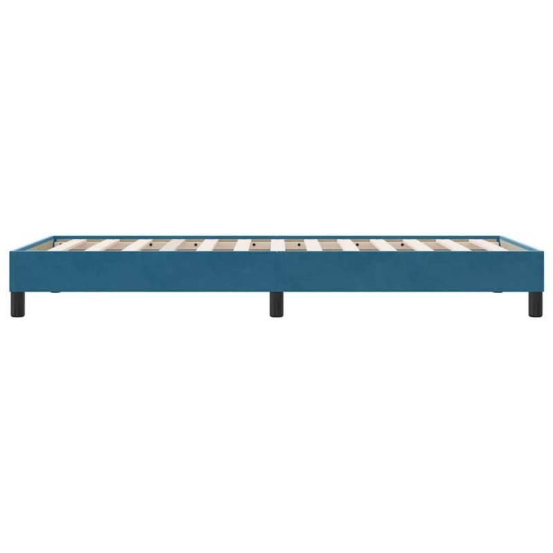 Kontinentalseng 213x83 cm Mørkeblå Velour