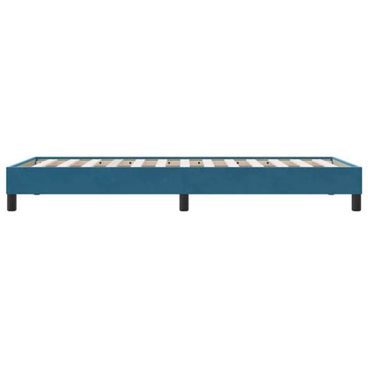 Kontinentalseng 213x83 cm Mørkeblå Velour