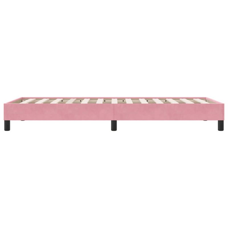 Kontinentalseng i Fløjl 213x103x25 cm Rosa