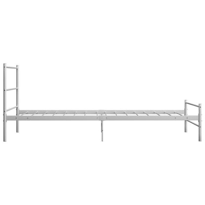 Metalseng med elastiske lægter 200x90 cm Hvid