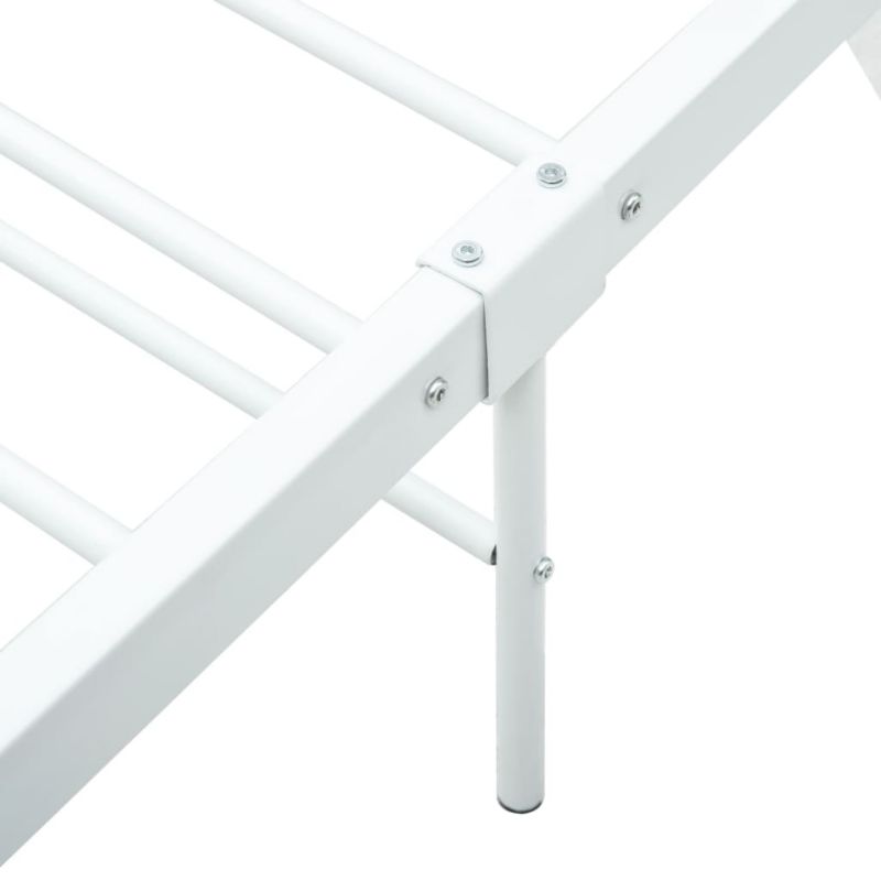 Metalseng med elastiske lægter 200x90 cm Hvid