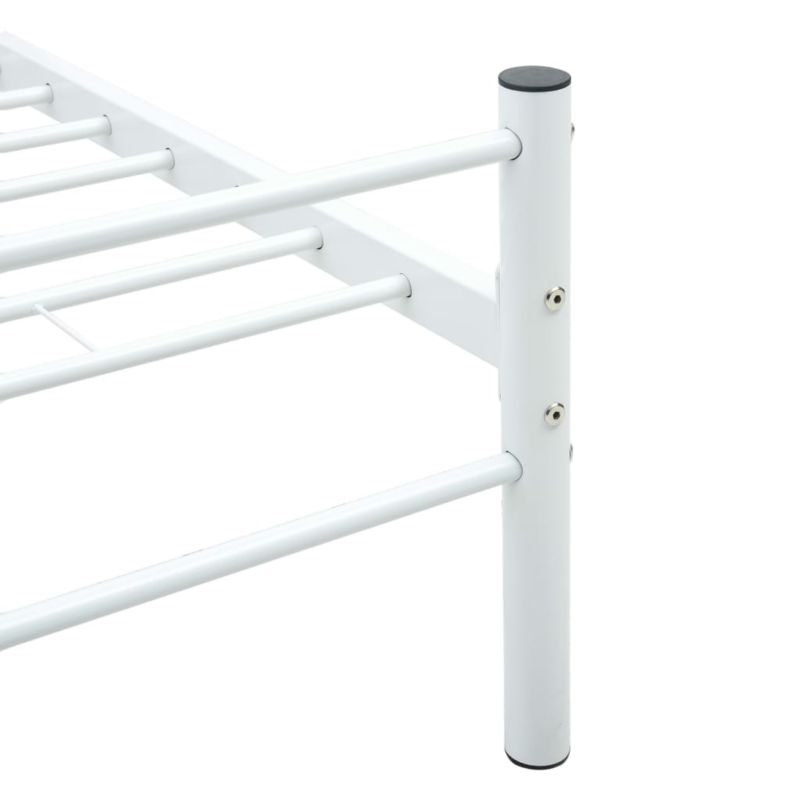 Metalseng med elastiske lægter 200x90 cm Hvid