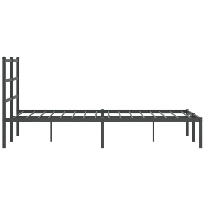 Metalseng 120x190 cm med Gavl Sort