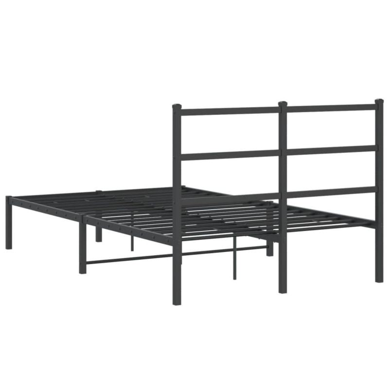 Metalseng 120x190 cm med Gavl Sort