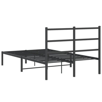 Metalseng 120x190 cm med Gavl Sort