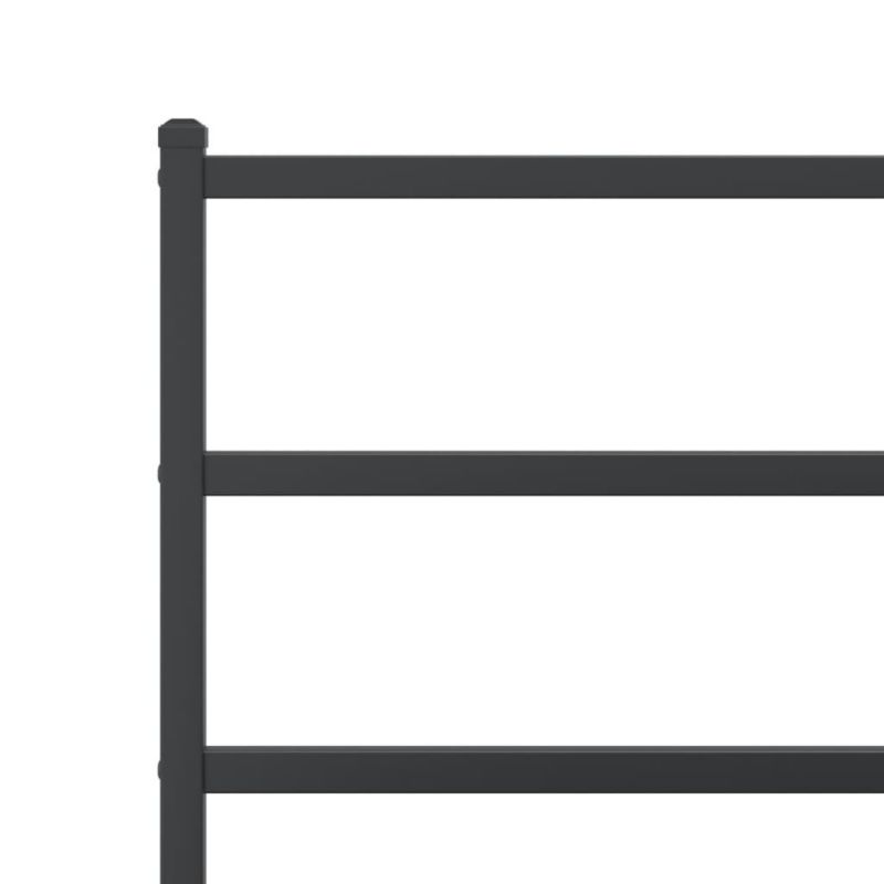 Metalseng 120x190 cm med Gavl Sort