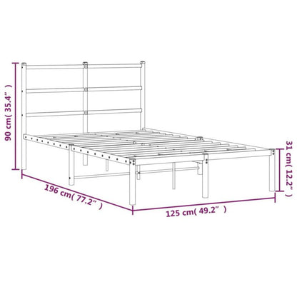 Metalseng 120x190 cm med Gavl Sort