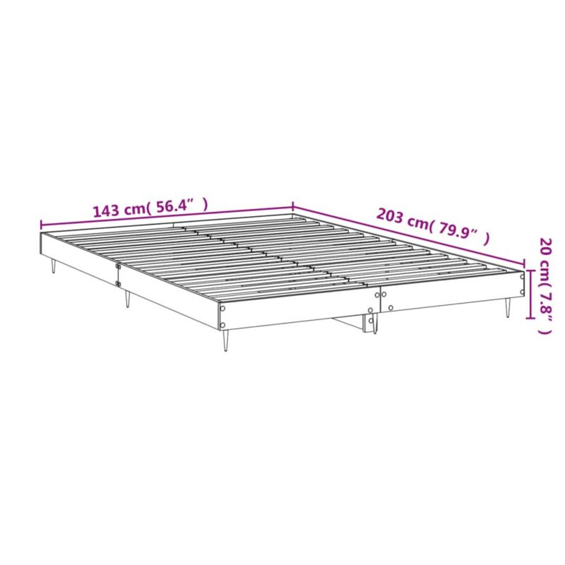 Metalsenge 140x200 cm Brun WM-832248