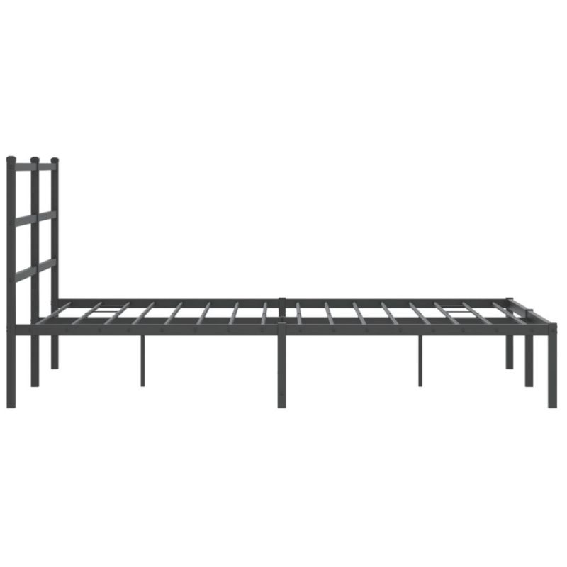 Metalsengeram 140x200 cm Sort