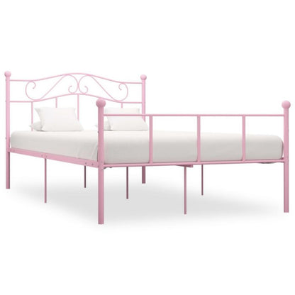 Metalsenge 140x200 cm Rosa