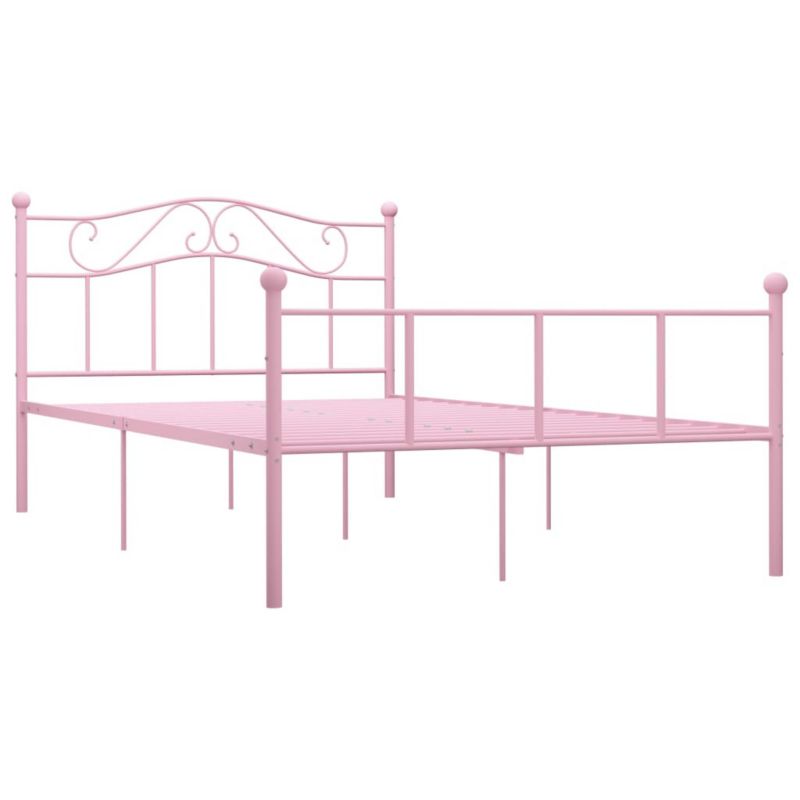 Metalsenge 140x200 cm Rosa
