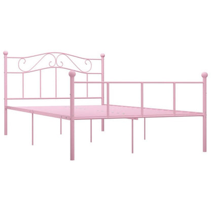 Metalsenge 140x200 cm Rosa