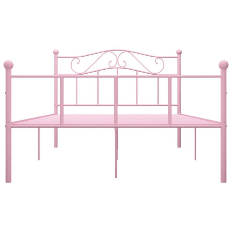 Metalsenge 140x200 cm Rosa
