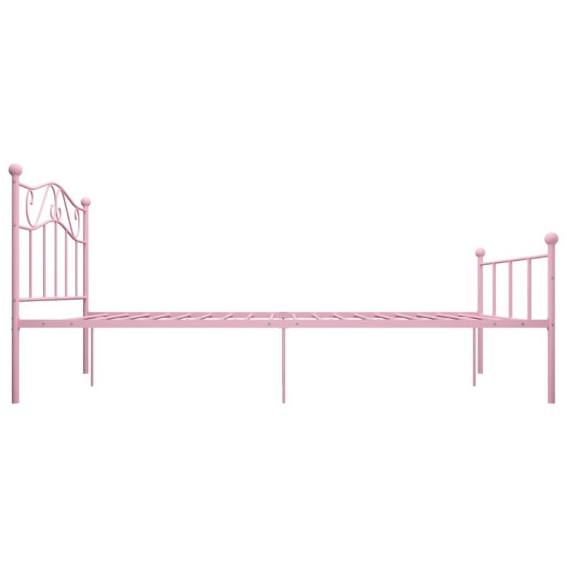 Metalsenge 140x200 cm Rosa