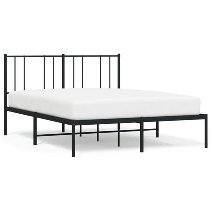 Metalseng 160x200 cm med Gavl Sort