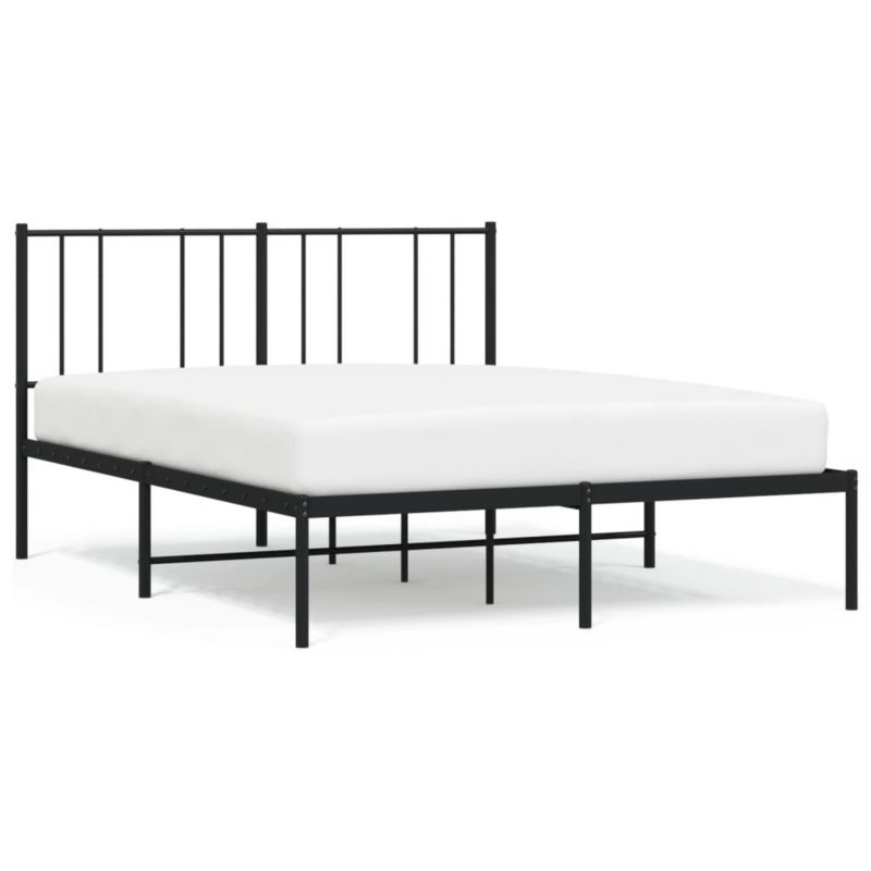 Metalseng 160x200 cm med Gavl Sort