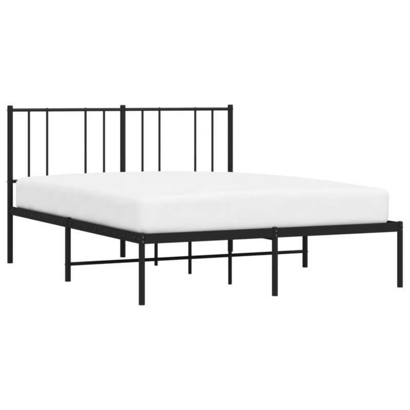 Metalseng 160x200 cm med Gavl Sort