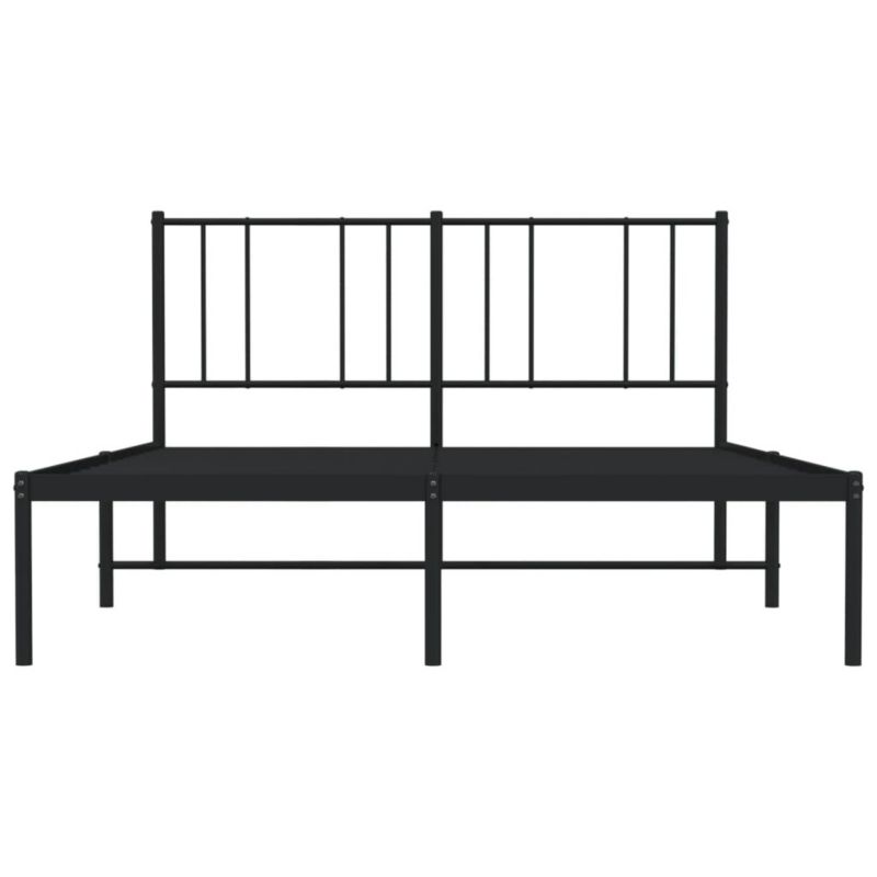 Metalseng 160x200 cm med Gavl Sort
