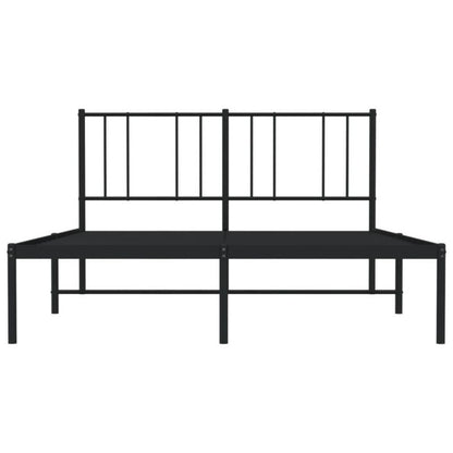 Metalseng 160x200 cm med Gavl Sort