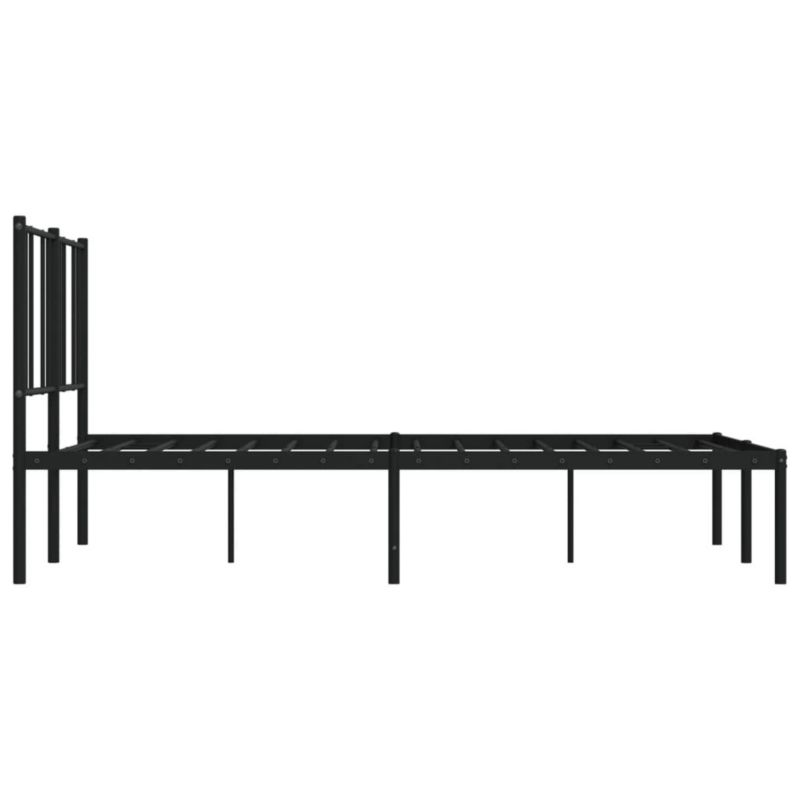 Metalseng 160x200 cm med Gavl Sort