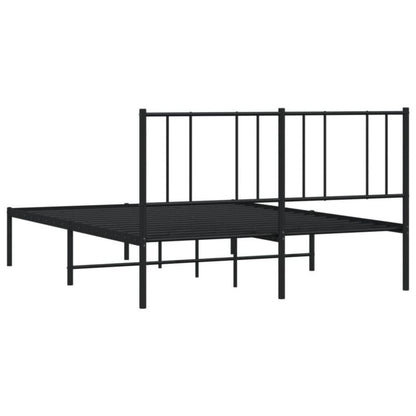 Metalseng 160x200 cm med Gavl Sort