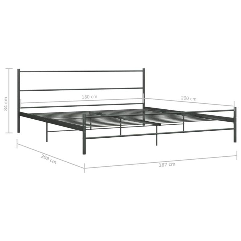 Metalseng 180x200 cm Grå WM-284684